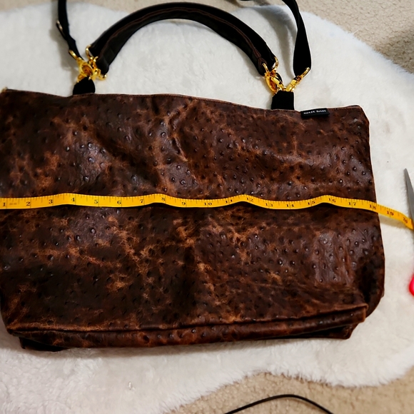 Faux Ostrich Leather Large Tote - Picture 4 of 8